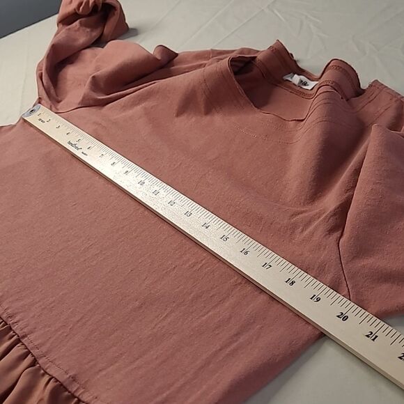 Cotton Blue sz L cropped top distressed seams - Picture 3 of 6